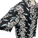 Vintage Hibiscus Print Hawaiian Shirt - BLACK | Vintage Aloha Shirts Brand: Kamehameha-7