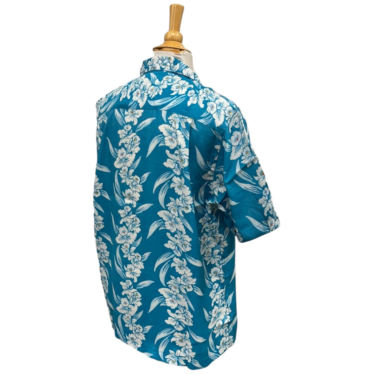 Vintage Hibiscus Print Hawaiian Shirt - Turquoise | Vintage Aloha Shirts Brand: Kamehameha