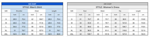 Green Hibiscus Matching Outfits – Men’s Aloha Shirt & Women’s Ruffle Dress