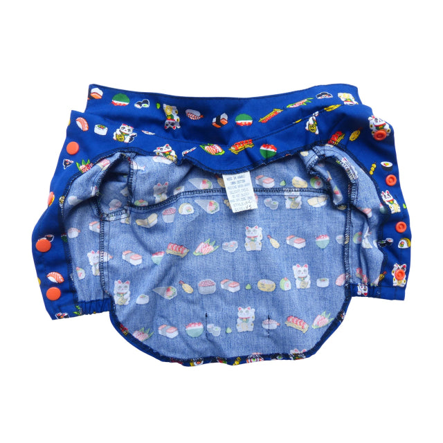 Dog's Shirts | Maneki Neko Print | Navy - 0