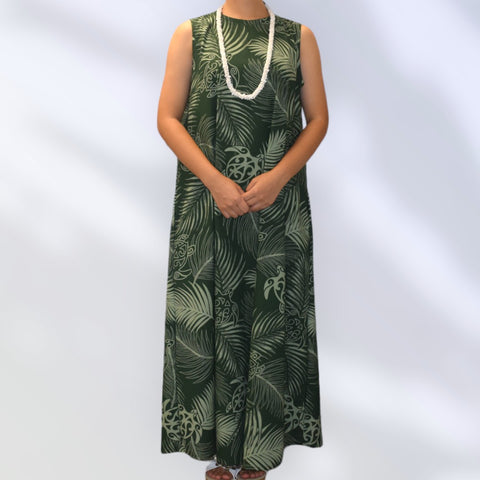 ALine-LongDress-Monstera-Turtle-Green_1