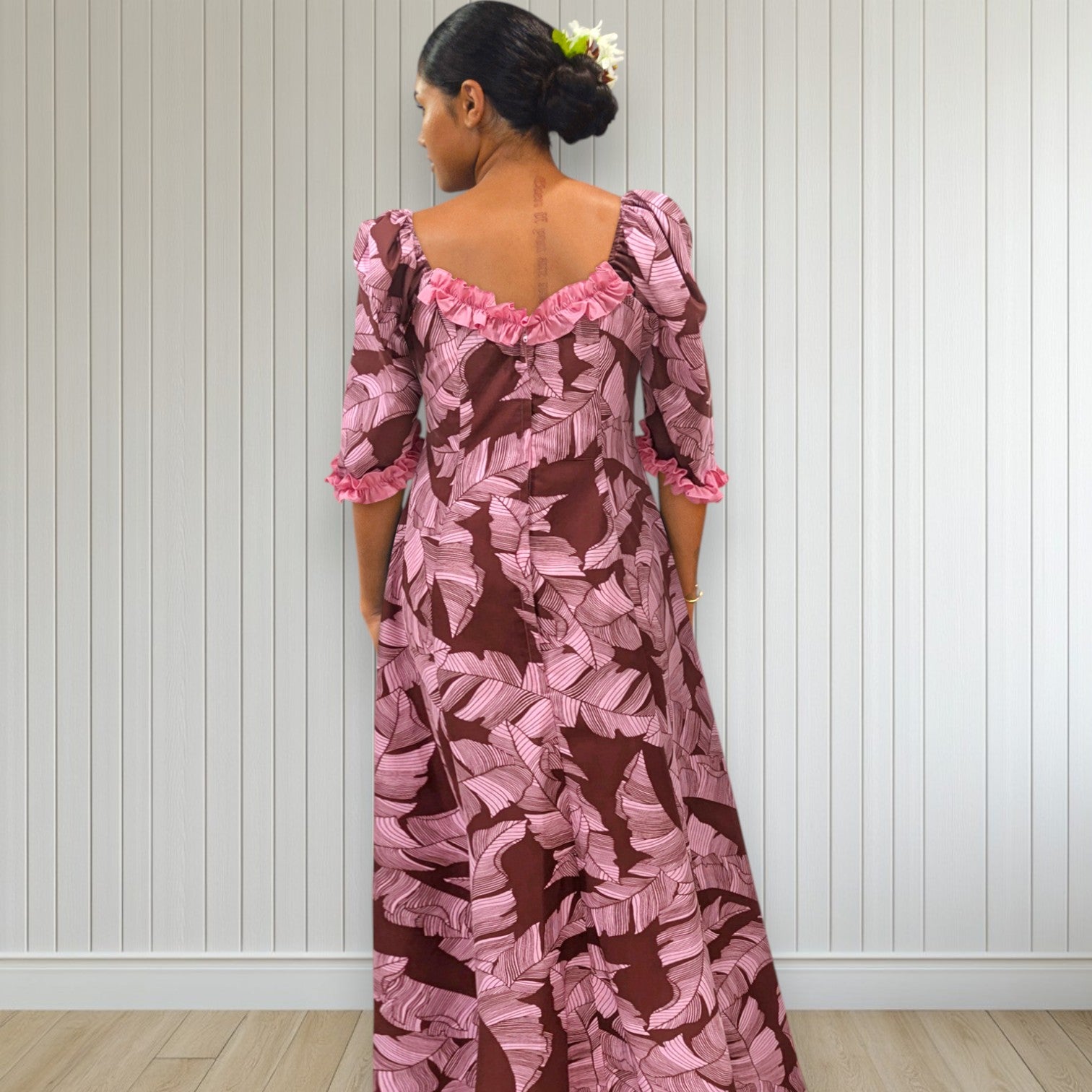 pink banana dress FARM Rio Banana Queen graphic-print Maxi Dress | Pink
