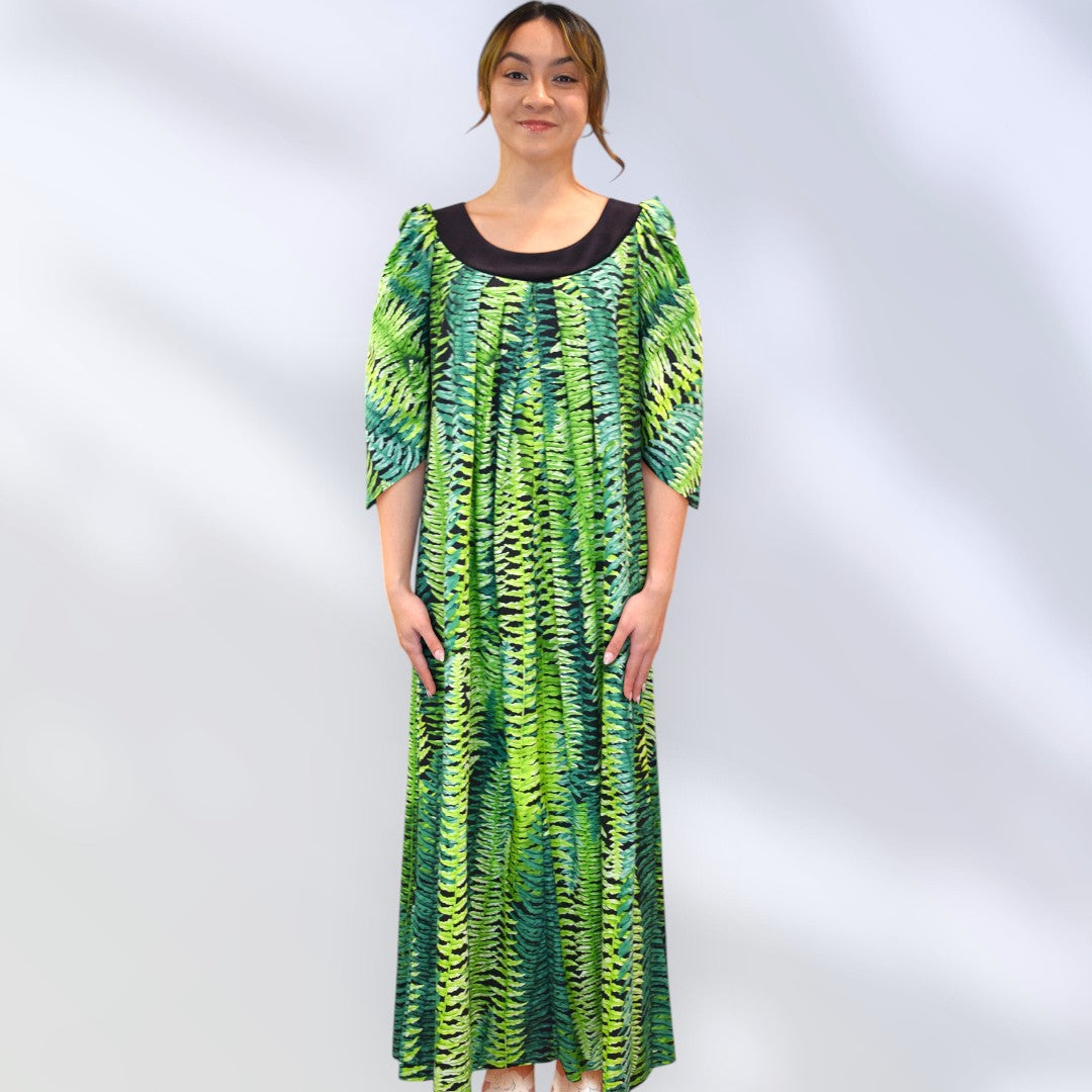 Beautiful Green Ferns Muumuu Dress