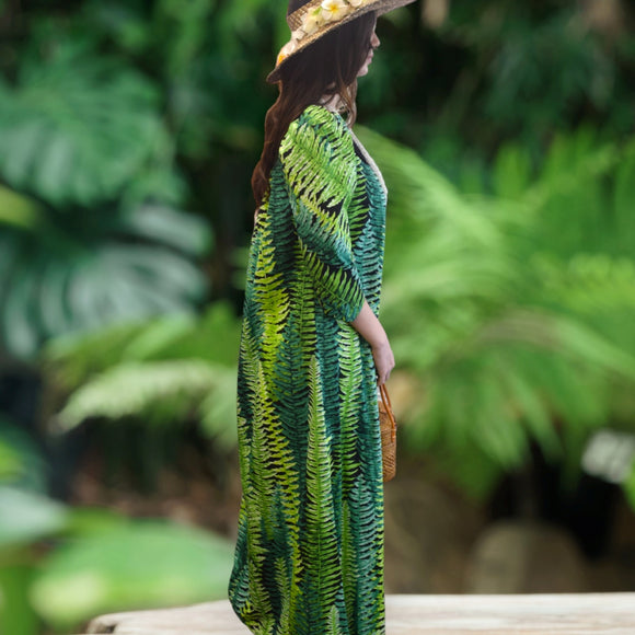Beautiful Green Ferns Muumuu Dress