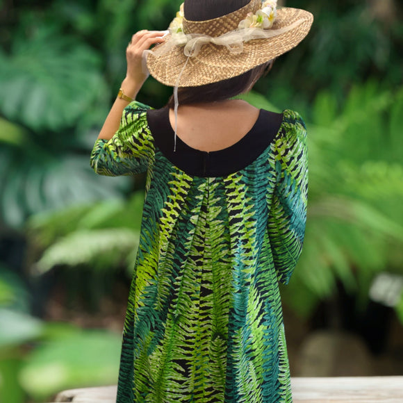 Beautiful Green Ferns Muumuu Dress