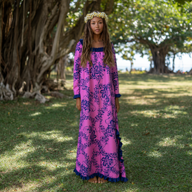 Beautiful Long Sleeve Muumuu Hawaiian Dress 6303 6306 / Muumuu Month Sale