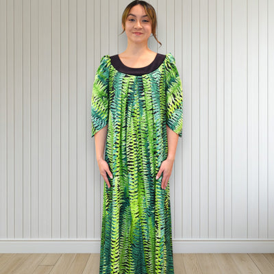 Beautiful Green Ferns Muumuu Dress