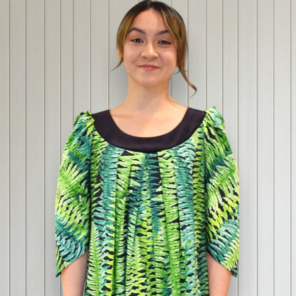 Beautiful Green Ferns Muumuu Dress