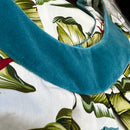 Green Velvet Hawaiian Leaf Muumuu Dress