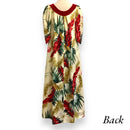 Tropical Leaf Hawaiian Muumuu Dress