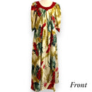 Tropical Leaf Hawaiian Muumuu Dress