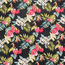 BlackHawaiianFabricwithAnthuriumandHibiscus