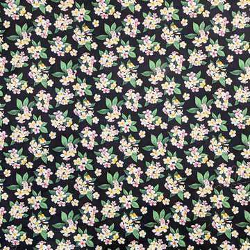 BlackHawaiianFabricwithWhitePlumeriaFlower