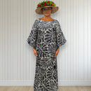 Black Kimono Sleeve Hawaiian Dress