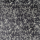 Black Monstera Outline Hawaiian Fabric – Modern Island Print Polycotton-1