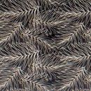 Black Palm Leaf Sketch Hawaiian Fabric – Natural Line Art Print Polycotton-1