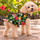 Black Pineapple Paradise Hawaiian Dog Dress – Tropical Hibiscus & Plumeria Ruffle Dress | Made in Hawaii-1
