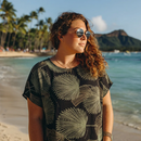 Comfort & Effortless Elegant Top in the Loulu Palm Leaf – PK Original Print-1