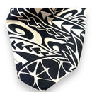 Black Pineapple Tapa Velvet Collar Muumuu Dress