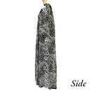 Black Pineapple Tapa Velvet Collar Muumuu Dress