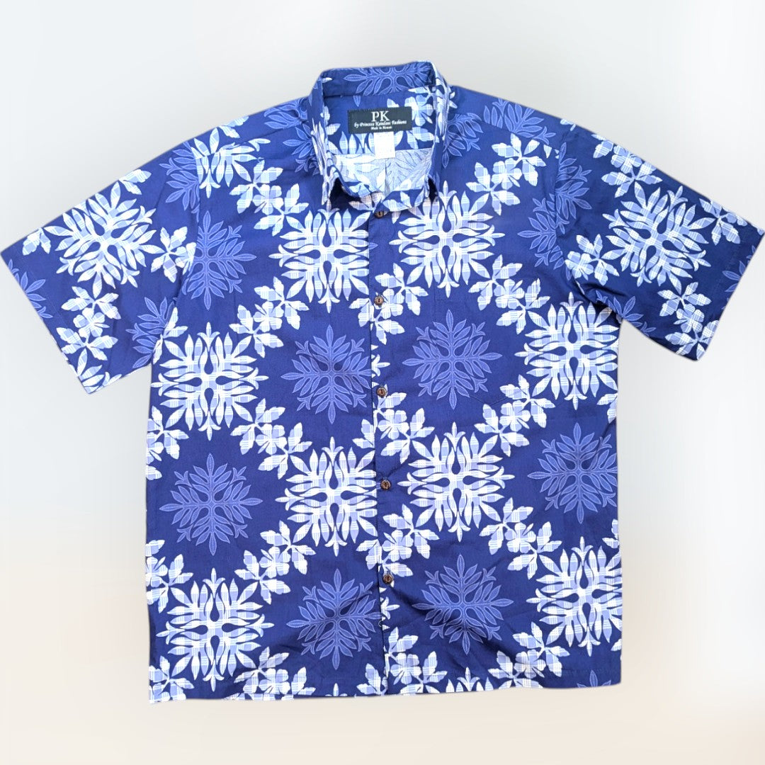 BlueAlohaShirt-HawaiianQuiltingMotif