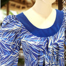 Blue Cotton Muumuu Velvet Yoke