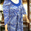 Blue Cotton Muumuu Velvet Yoke