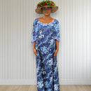 Blue Orchid Elegance Hawaiian Long Dress