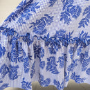 Blue Gingham Hawaiian Muumuu Dress Ohia Lehua