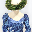 Blue Orchid Elegance Hawaiian Long Dress