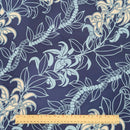 Blue Lei & Tropical Flower Hawaiian Fabric – Polycotton-2