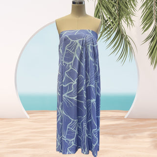 買う light-blue-hibiscus Island Design Breathable Convertible Skirt - 95％Polyester ＆ 5％ Spandex