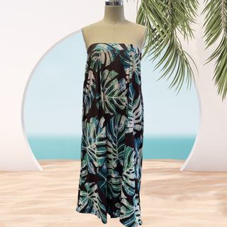 買う black-monstera Island Design Breathable Convertible Skirt - 95％Polyester ＆ 5％ Spandex