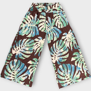 買う black-monstera Island Design Breathable Wide Pants - 95％Polyester ＆ 5％ Spandex