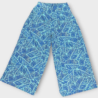 買う blue-leaf Island Design Breathable Wide Pants - 95％Polyester ＆ 5％ Spandex