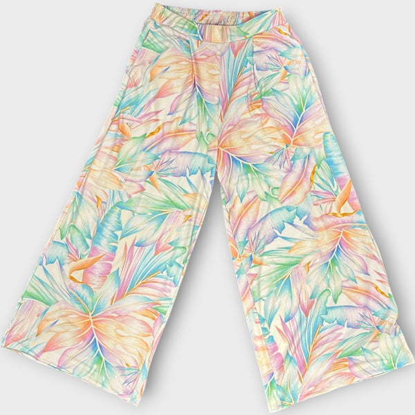 Island Design Breathable Wide Pants - 95％Polyester ＆ 5％ Spandex