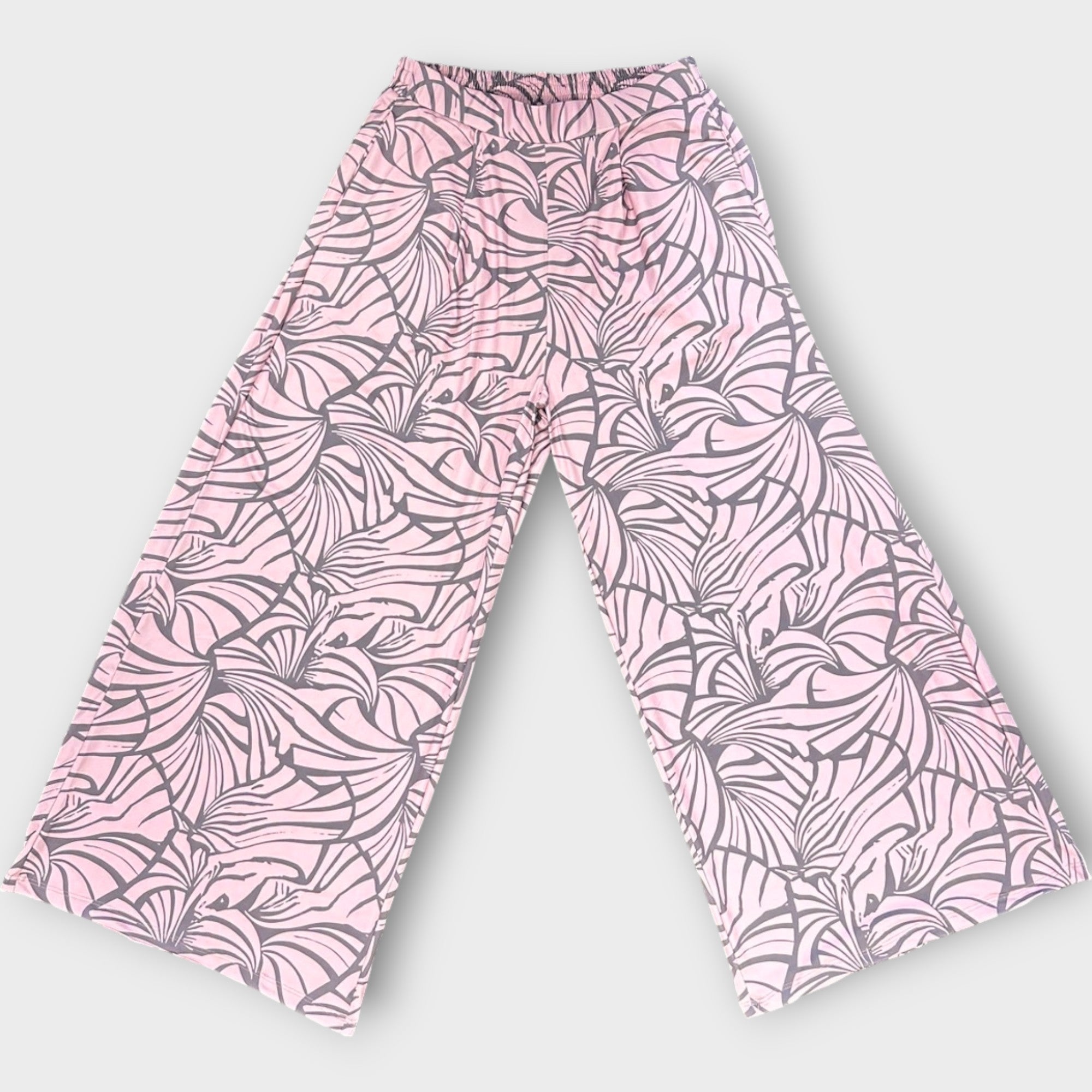 Island Design Breathable Wide Pants - 95％Polyester ＆ 5％ Spandex