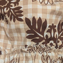 Brown Hawaiian Quilt Print Dog Dress – Beige Plaid & Ruffle Hawaiian Pet Outfit | Made in Hawaii-2