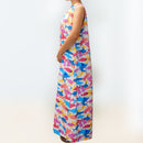 ColorfulFishPrintComfortableLongResortDress