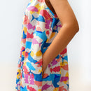 ColorfulFishPrintComfortableLongResortDress
