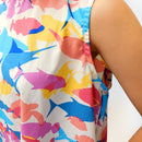 ColorfulFishPrintComfortableLongResortDress
