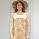 Cream FlowerLei Elegant Lace Hawaiian Dress