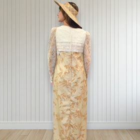 Cream FlowerLei Elegant Lace Hawaiian Dress