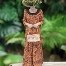 Crimson Tribal Muumuu Dress