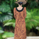 Crimson Tribal Muumuu Dress