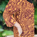 Crimson Tribal Muumuu Dress