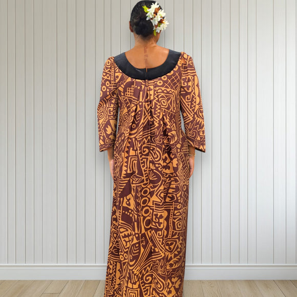 Crimson Tribal Muumuu Dress