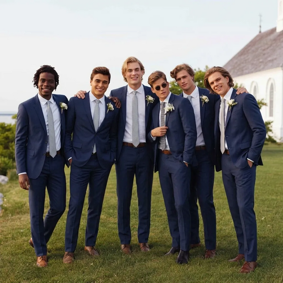 Men’s Dark Navy Suit Jacket – Classic & Slim Fit for Formal, Funeral, Wedding