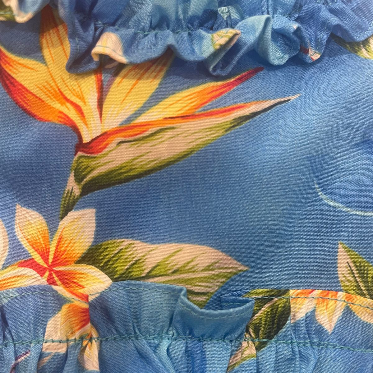 Tropical Radiance: Vivid Pink Plumeria & Bird of Paradise Dog Dress