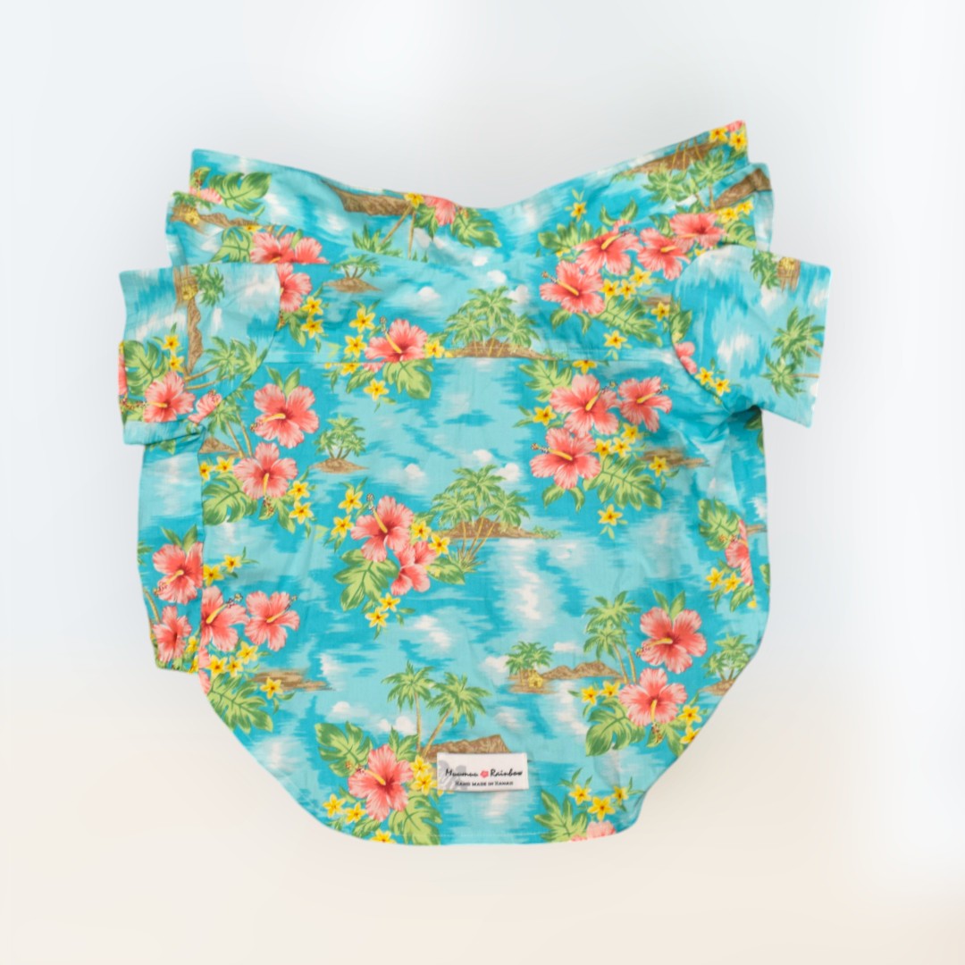 Dog's Hawaiian Shirts |  Hawaiian Green Blue